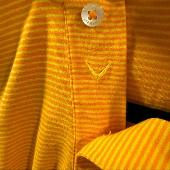 Callaway Golf Shirt Small Orange‎ and Yellow Stripes XL - Picture 4 of 6